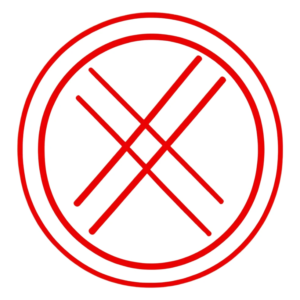 No one under 12 symbol, red circle with 12 inside with a diagonal line across it, prohibition sign sticker
