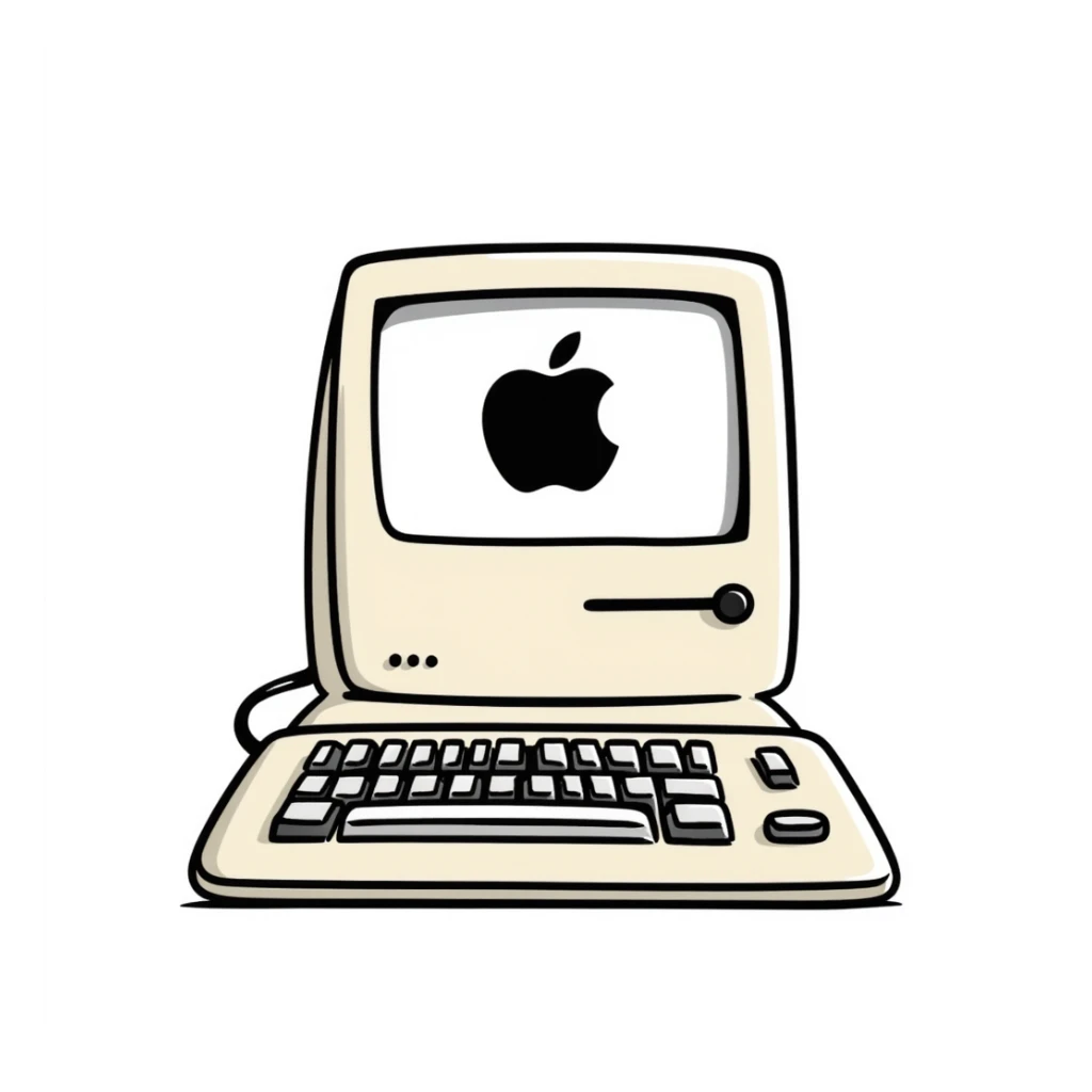 old Macintosh computer sticker