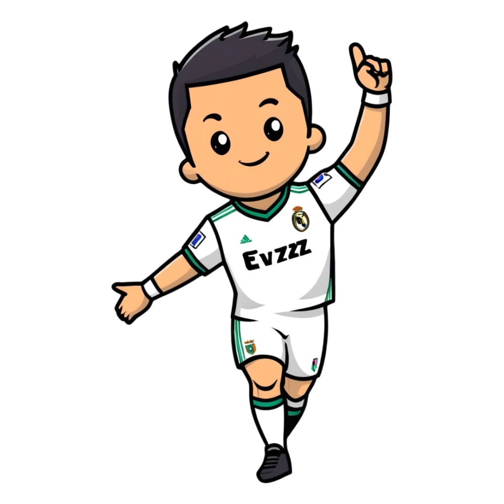 Cristiano Ronaldo doing his signature celebration pose sticker
