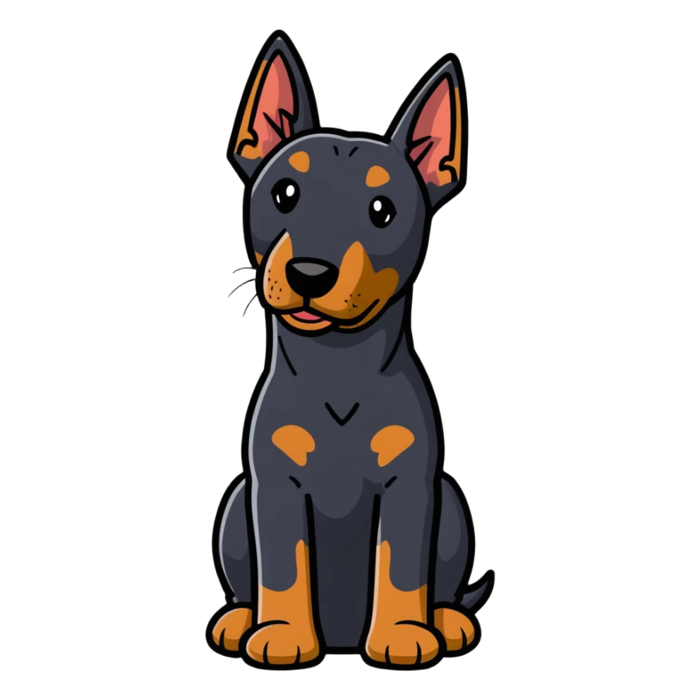 Doberman dog named tag Bonnie sticker