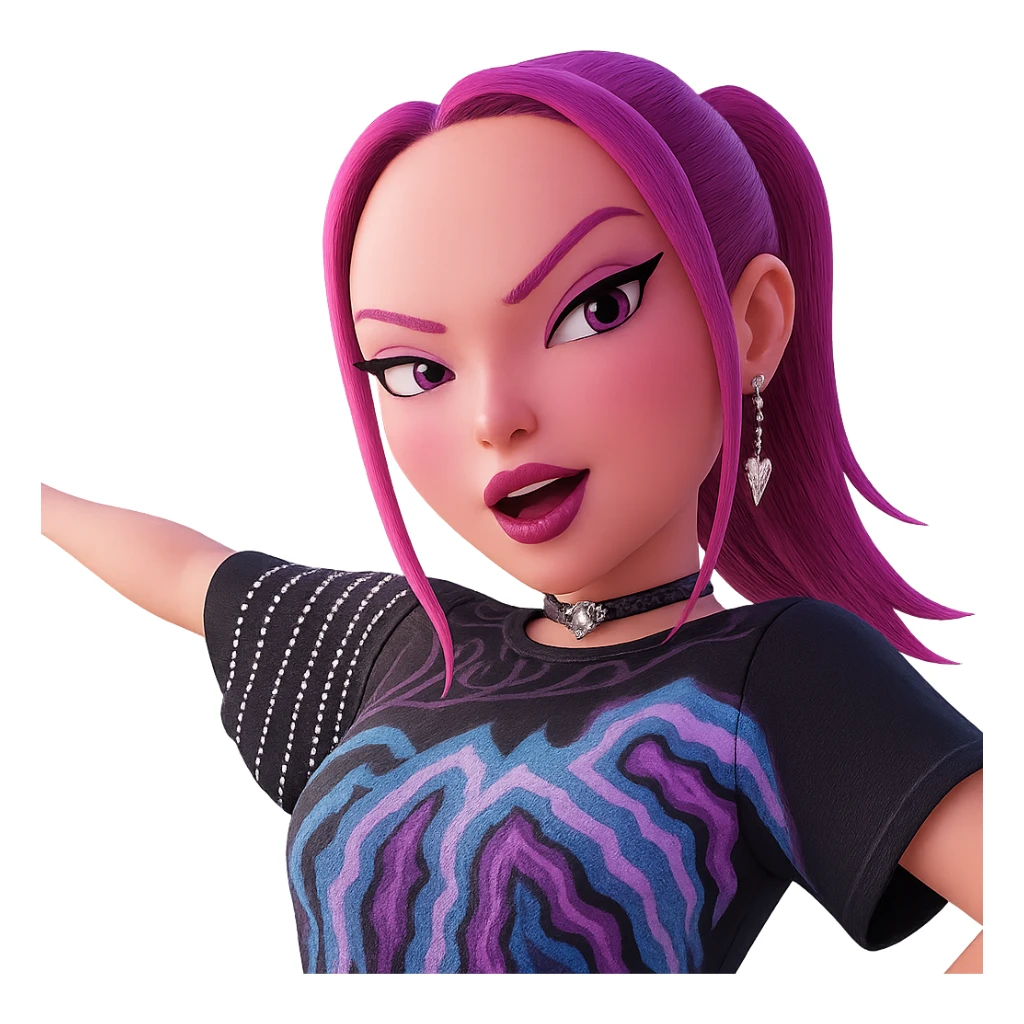 Extract the character from the background, including the clothes and accessories they are wearing, and place on a transparent background. Keep the original style and appearance exactly the same. sticker