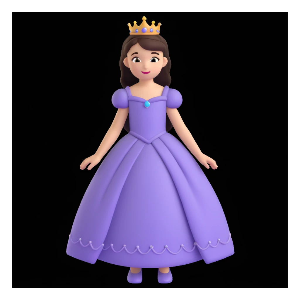 girls in a princess dress sticker