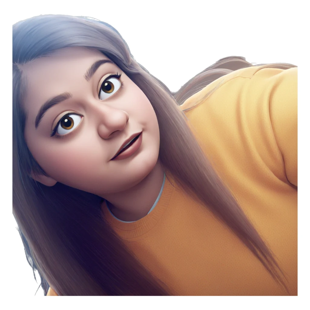 realistic portrait of girl sticker