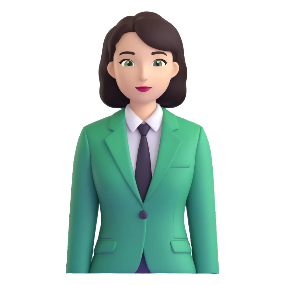 green business suit with shoulder pads sticker