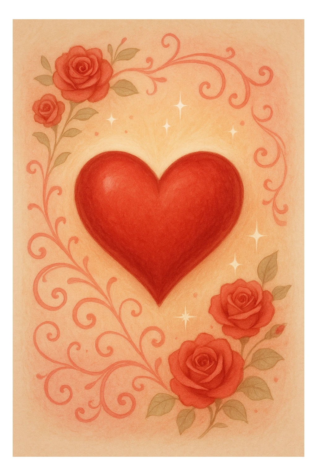 love object, romantic, symbolizing love, with a heart motif sticker