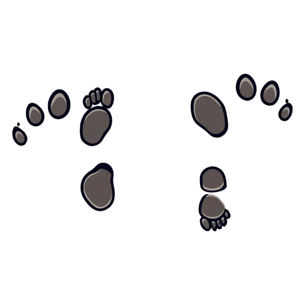 footprints sticker