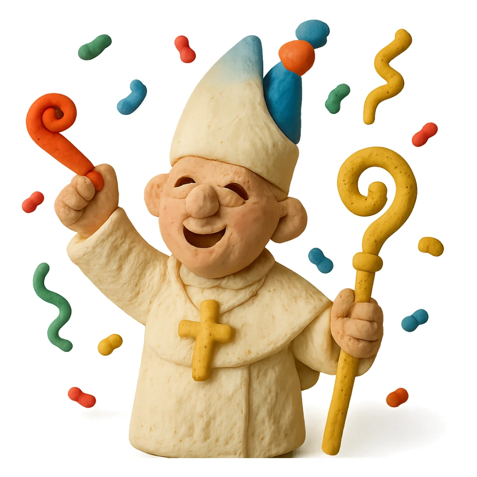 pope partying sticker