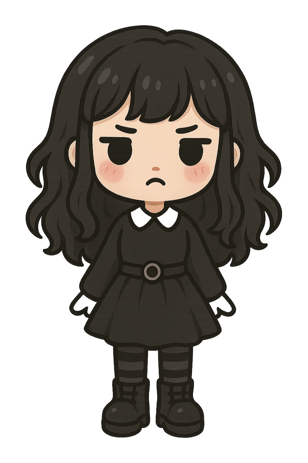 Goth black object sticker