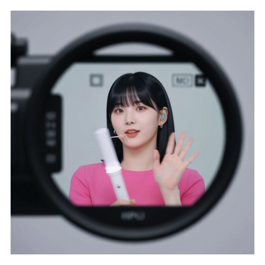 kpop fan camcorder, cute, expressive, minimal sticker