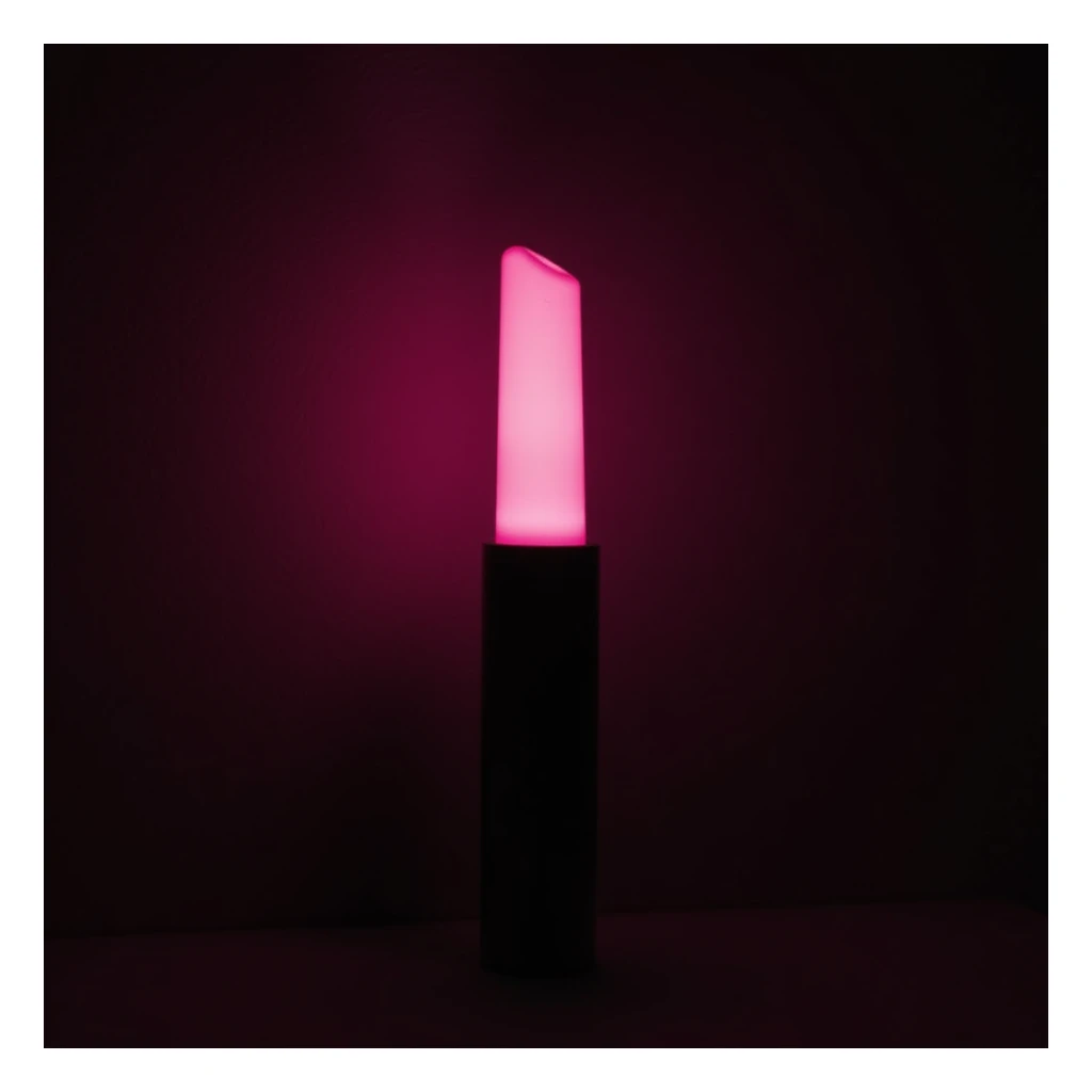 BLACKPINK-inspired gothic lightstick, no hearts, photorealistic style, black and pink colors, elegant and modern, with neon accents sticker