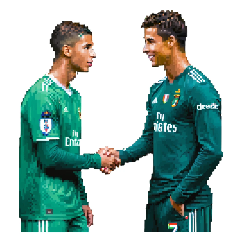 rapaz a conhecer o Cristiano Ronaldo sticker