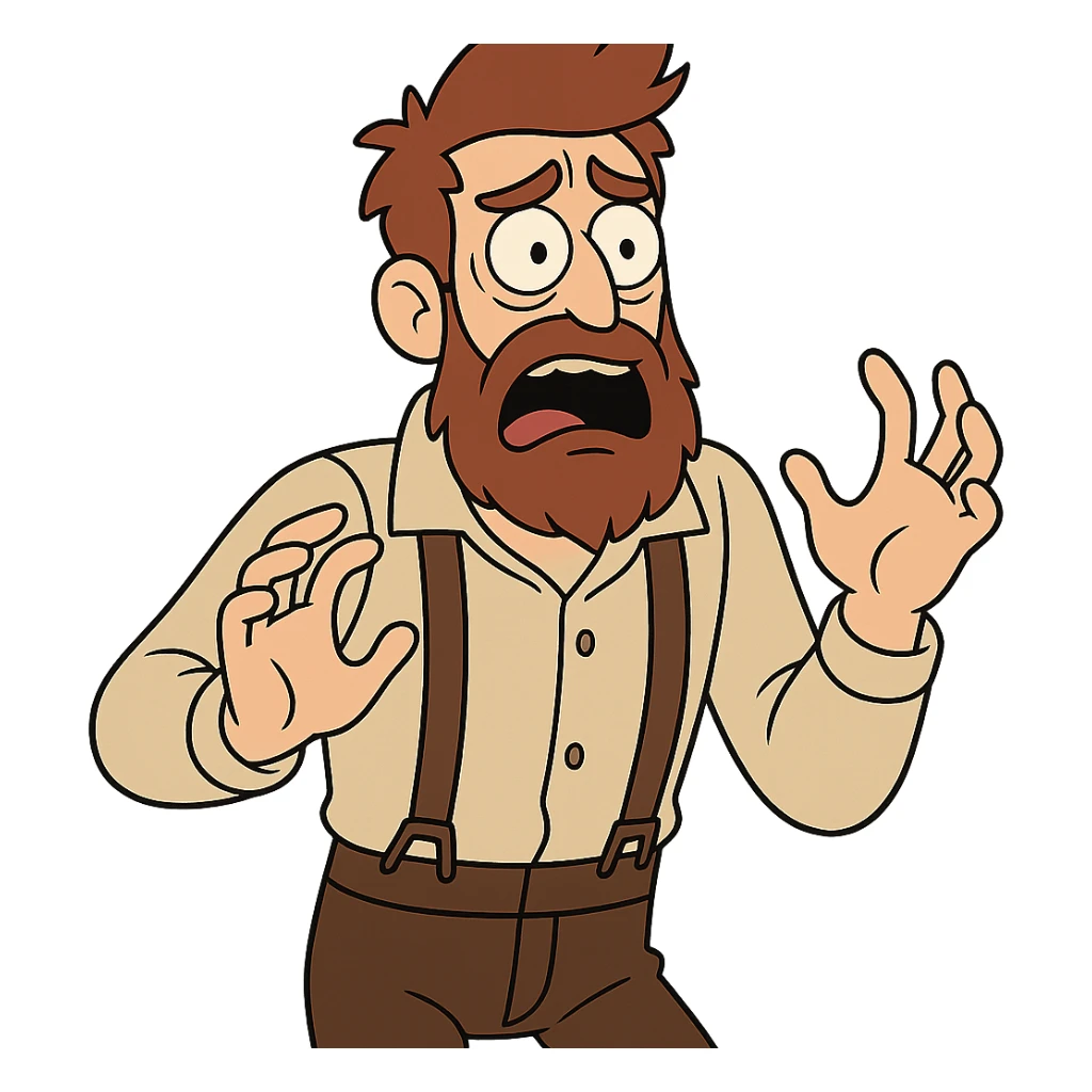 scared John Brown sticker