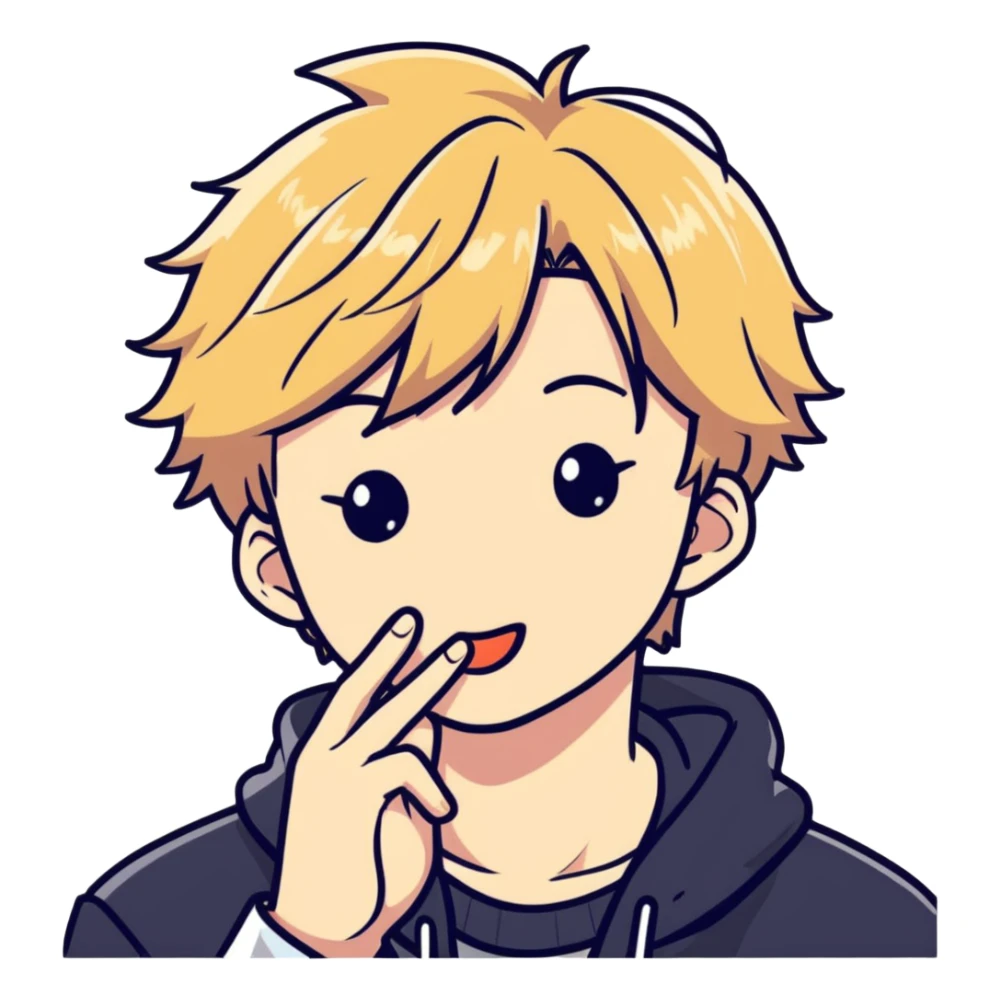 han jisung from stray kids blowing a kiss sticker