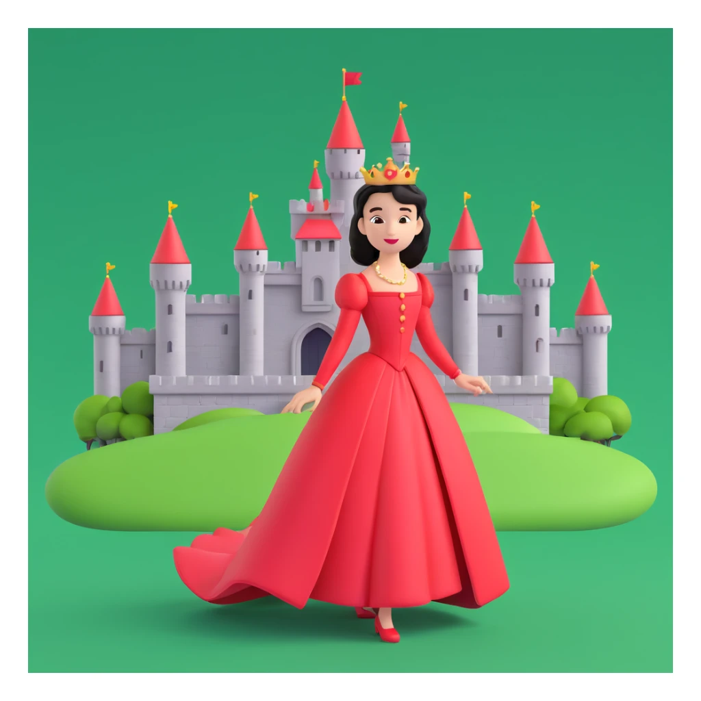 prince in red dress, royal castle background sticker