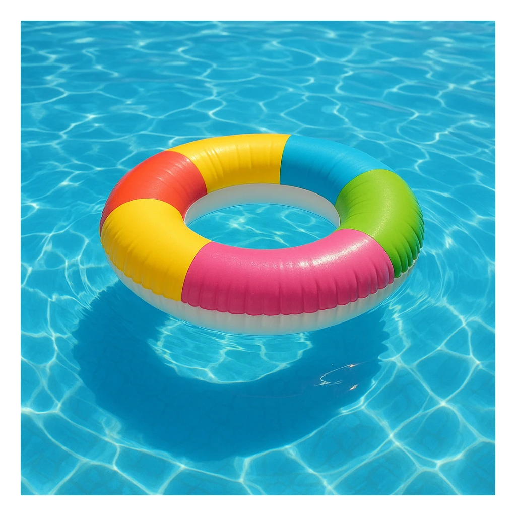 изобрази на картинке надувной круг в бассейне бассейне sticker