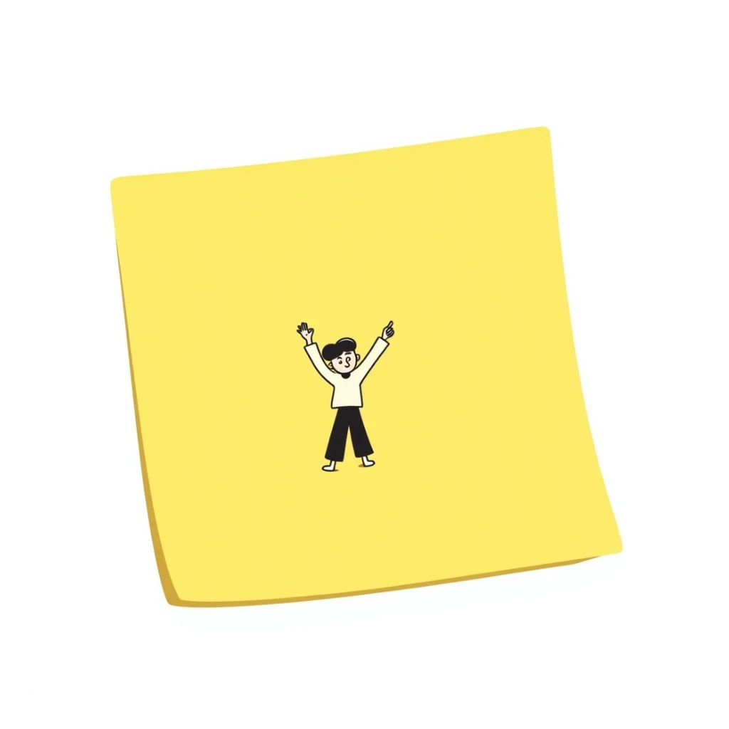 yellow sticky note sticker
