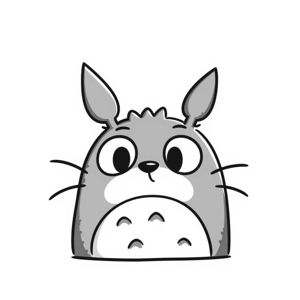 Totoro pogchamp emoji with big eyes sticker