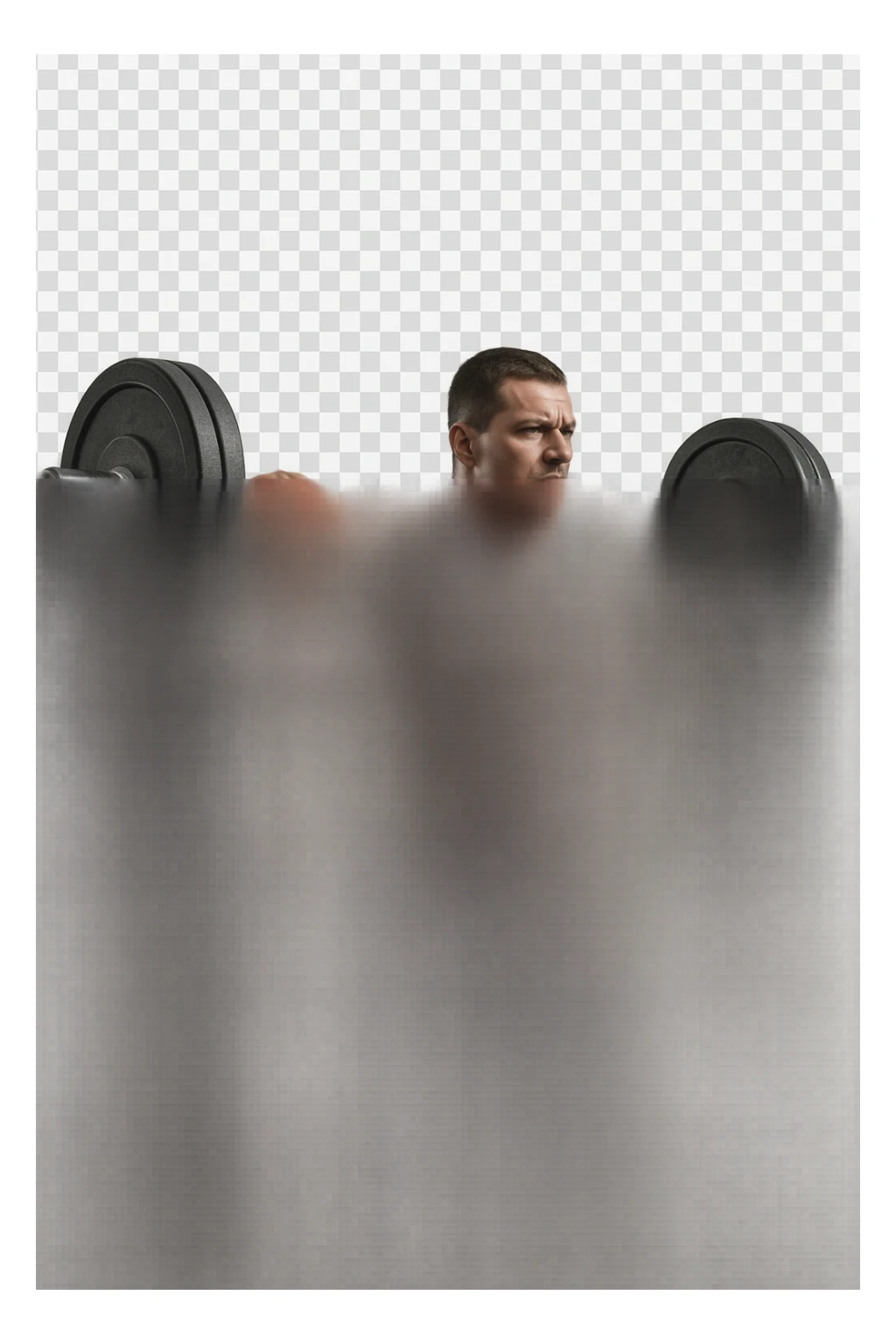 bodybuilder fa squat con bilanciere  sticker