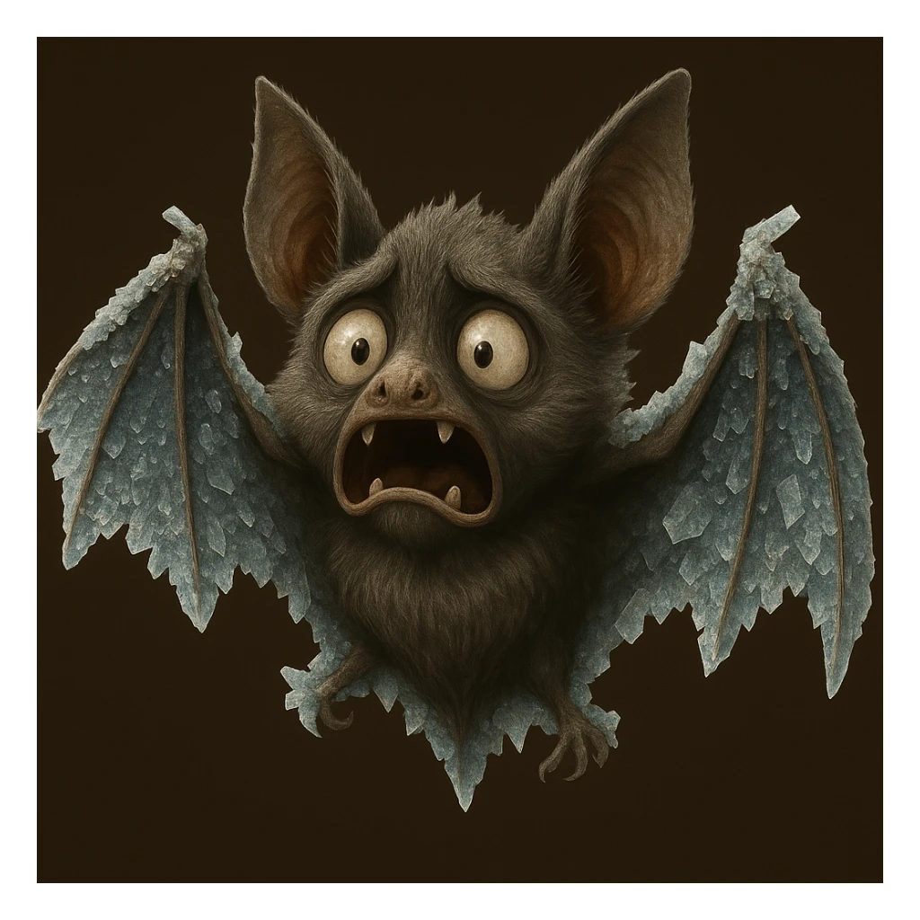 Эта же летучая мышь крылья от Na2CO3 постепенно кристализуются sticker