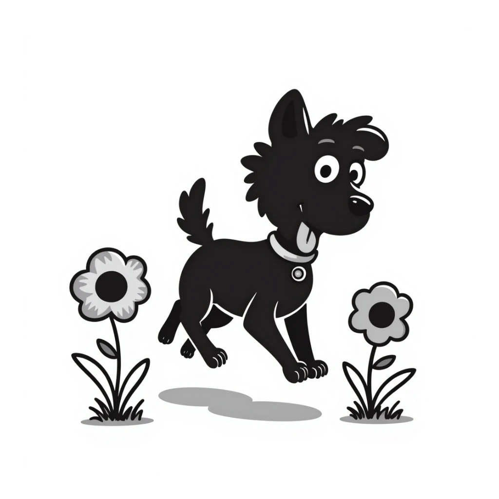 hand drawn doodle of a dog sticker