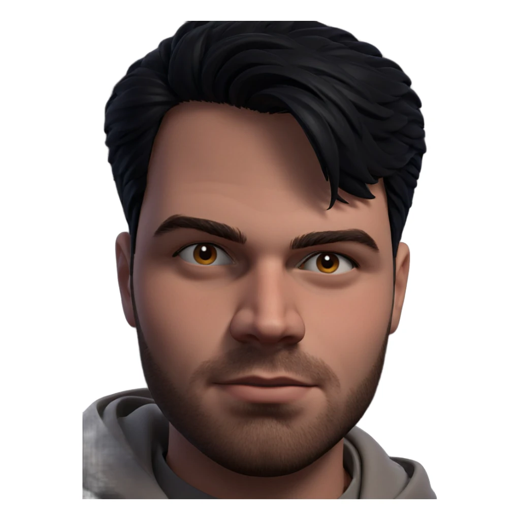 portrait of a confident man sticker