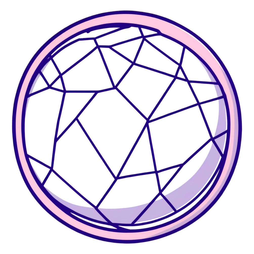 world globe with a connected network, purple and light pink colors sticker