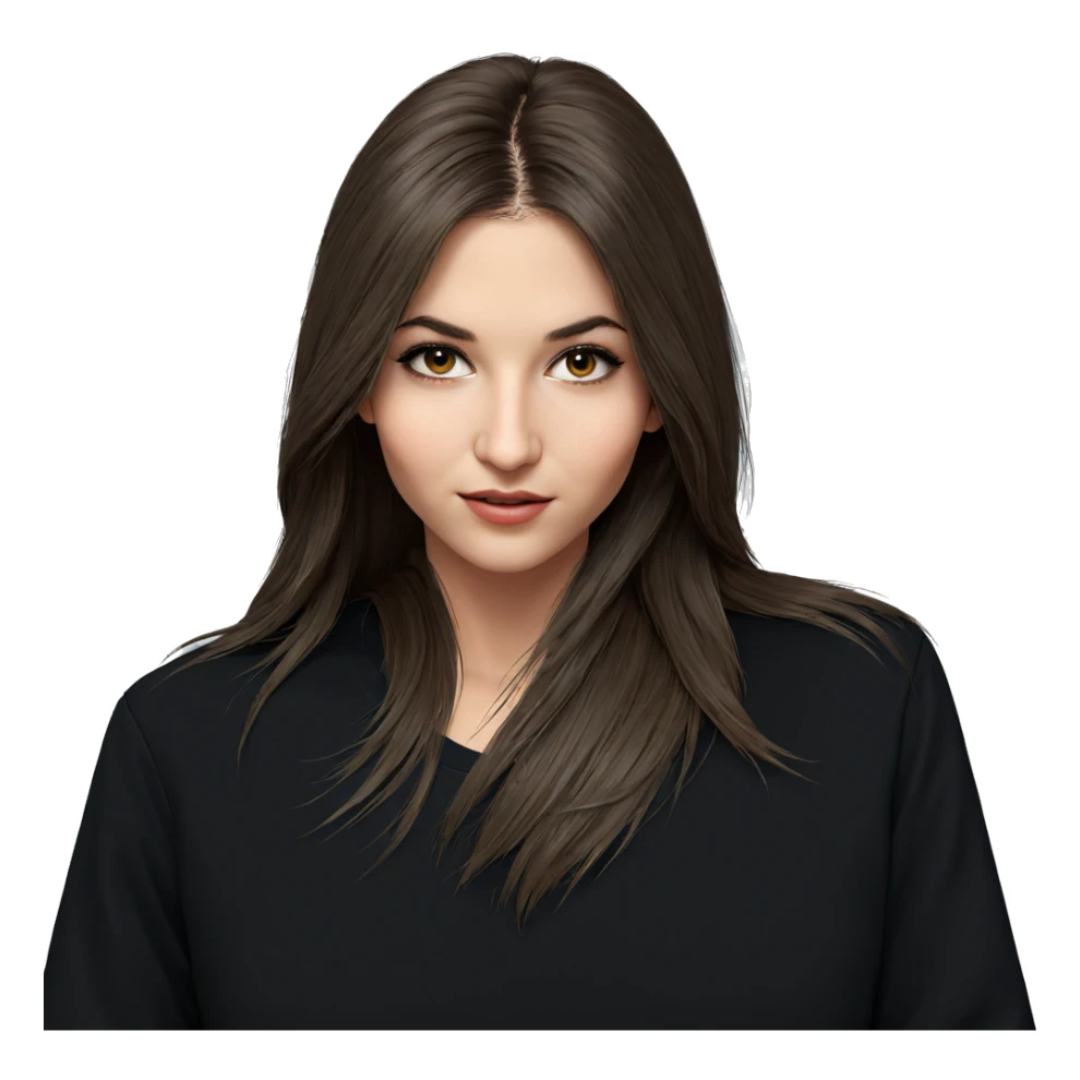 realistic portrait of a girl sticker