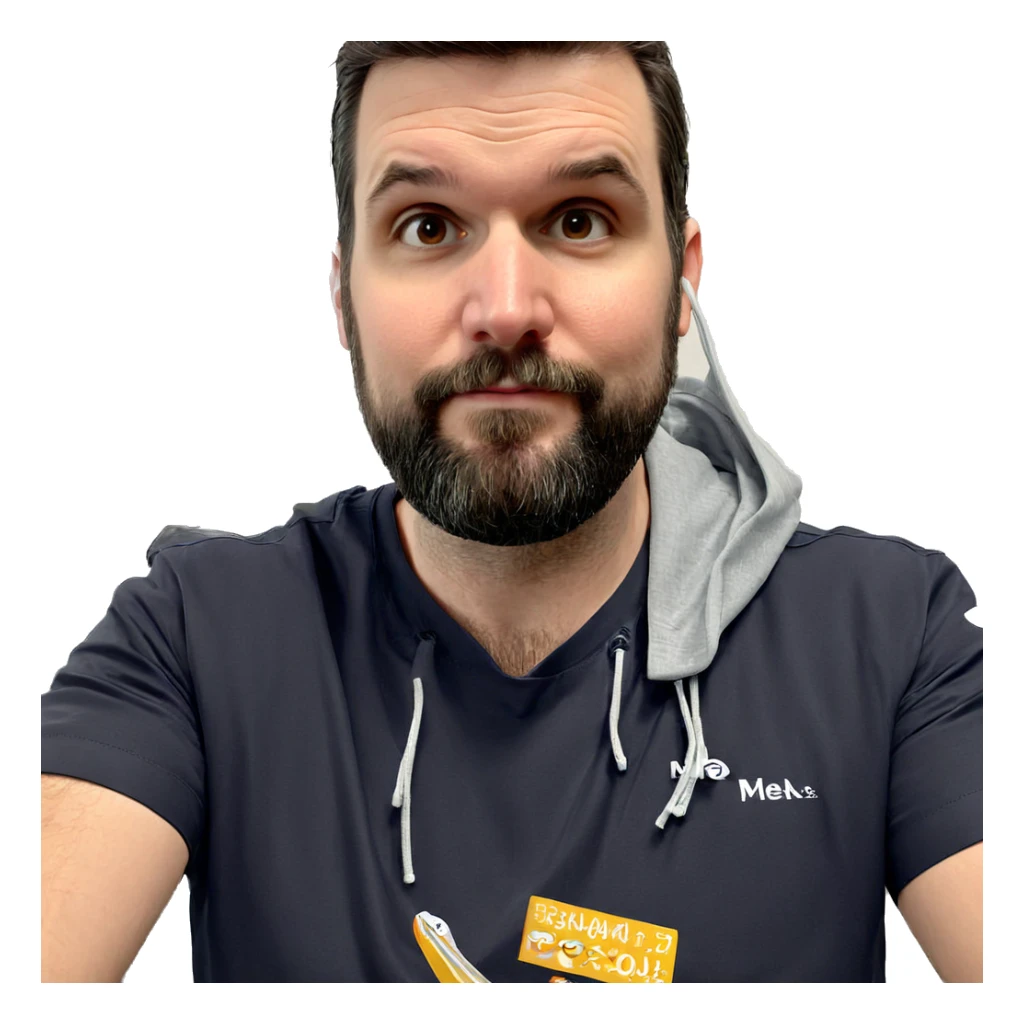 bearded male meme portrait sticker