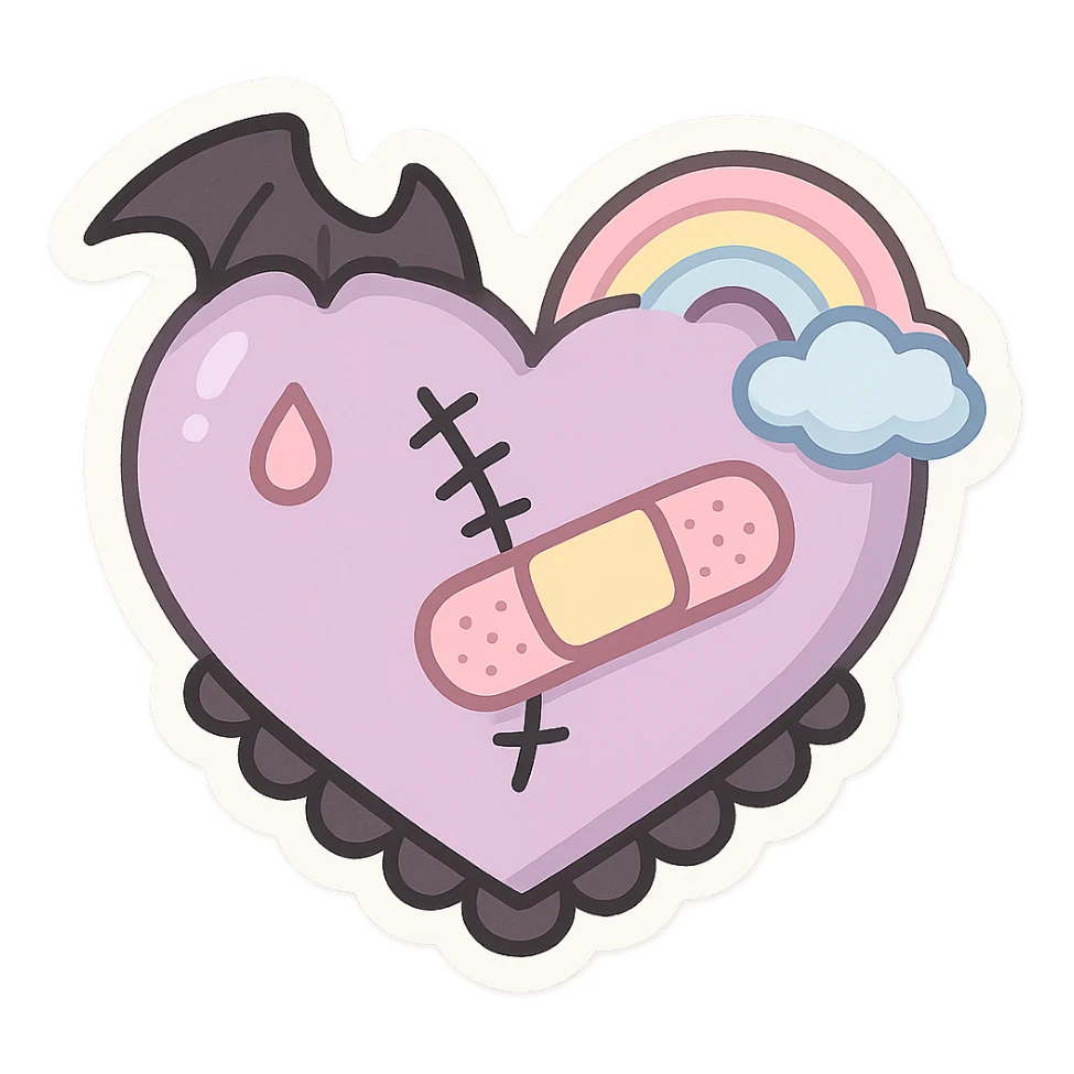 pastel emo object sticker