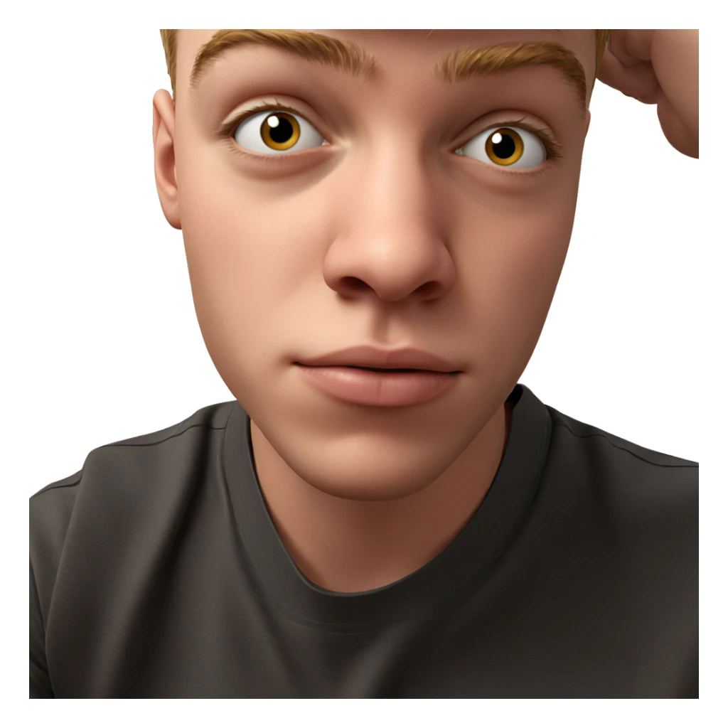 portrait of a young man sticker