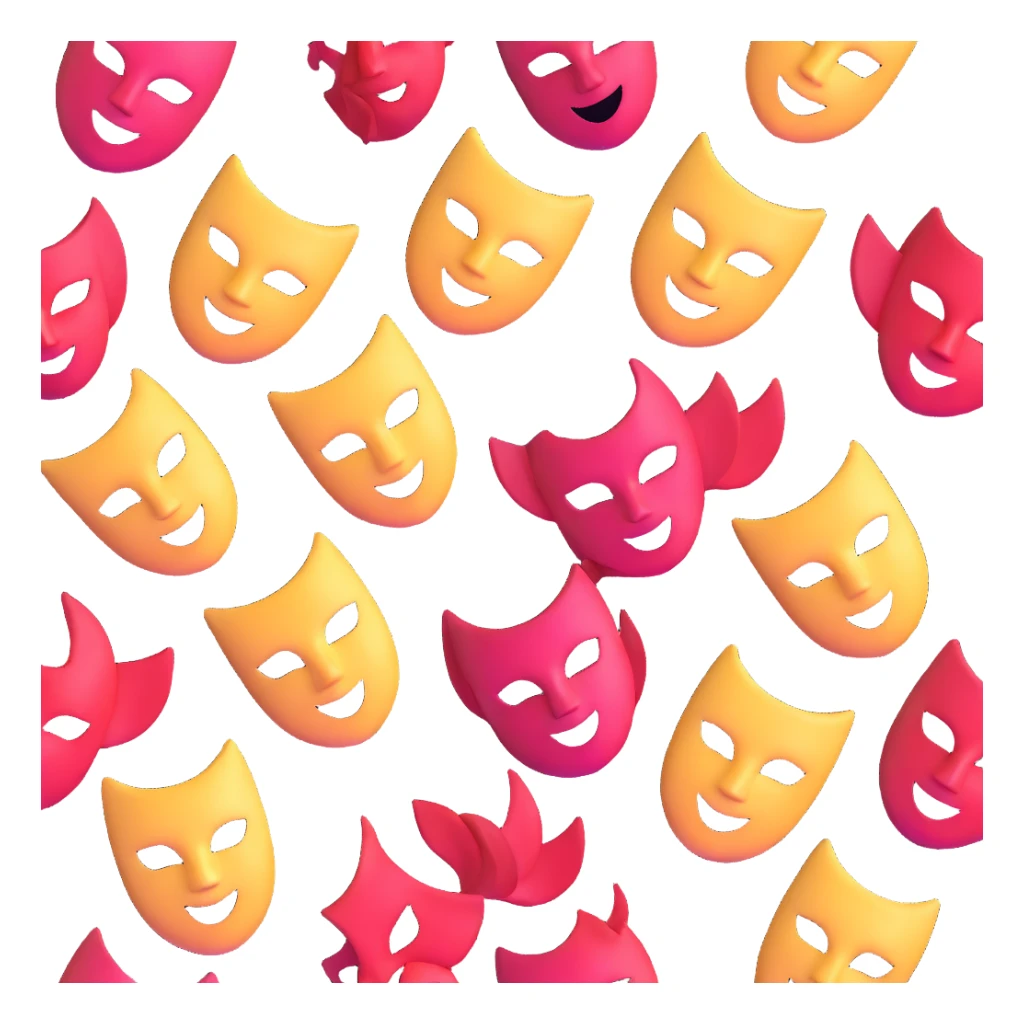 theatre masks drama comedy tragedy sticker