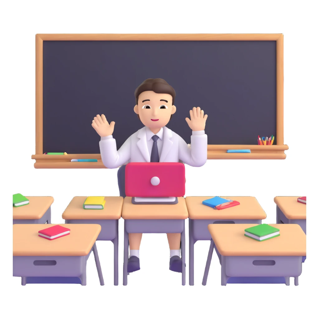 Japanese male high school student decorating classroom for cultural festival sticker