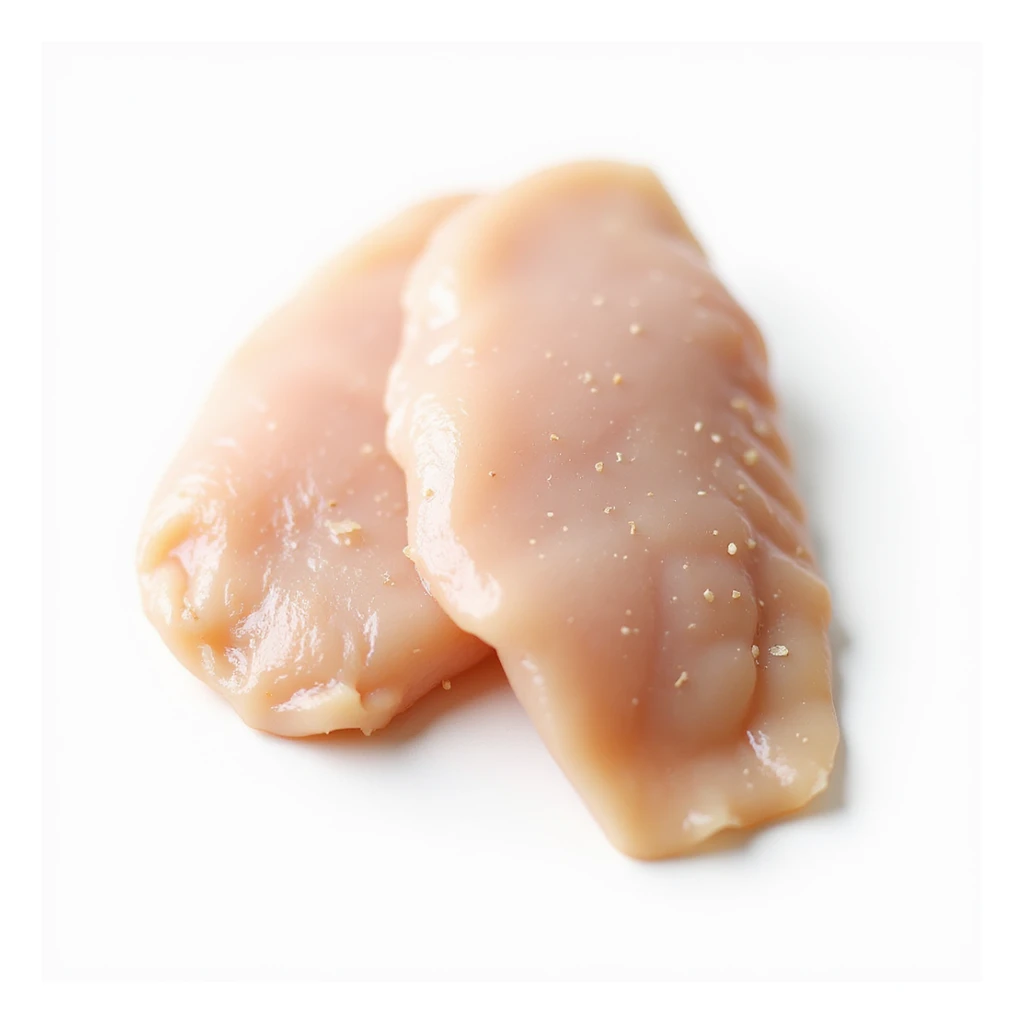 sliced chicken breast isolated, no background, realistic style, natural details sticker