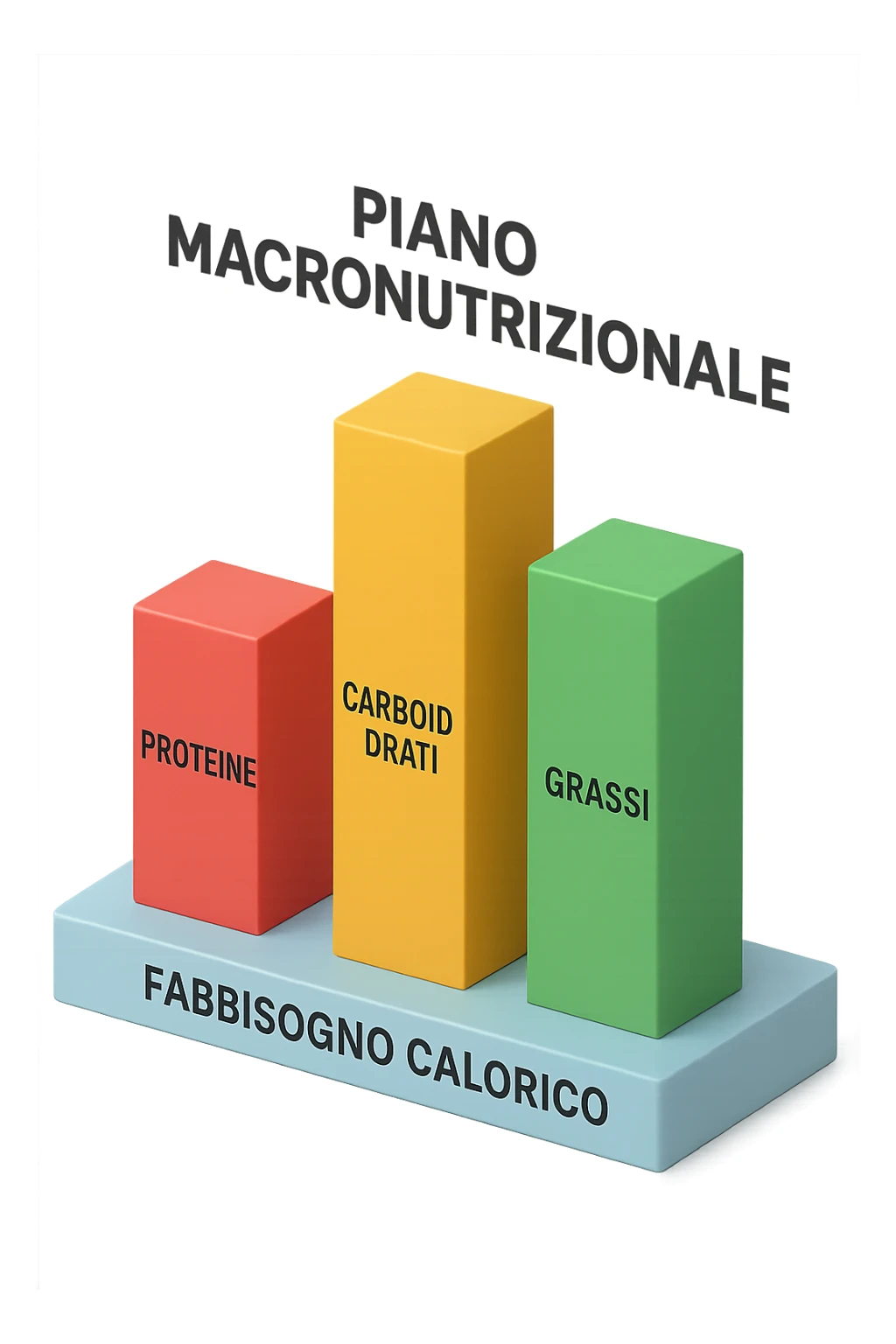 Piano A Macro nutrizionale GRAFICO in 3d in italiano sticker