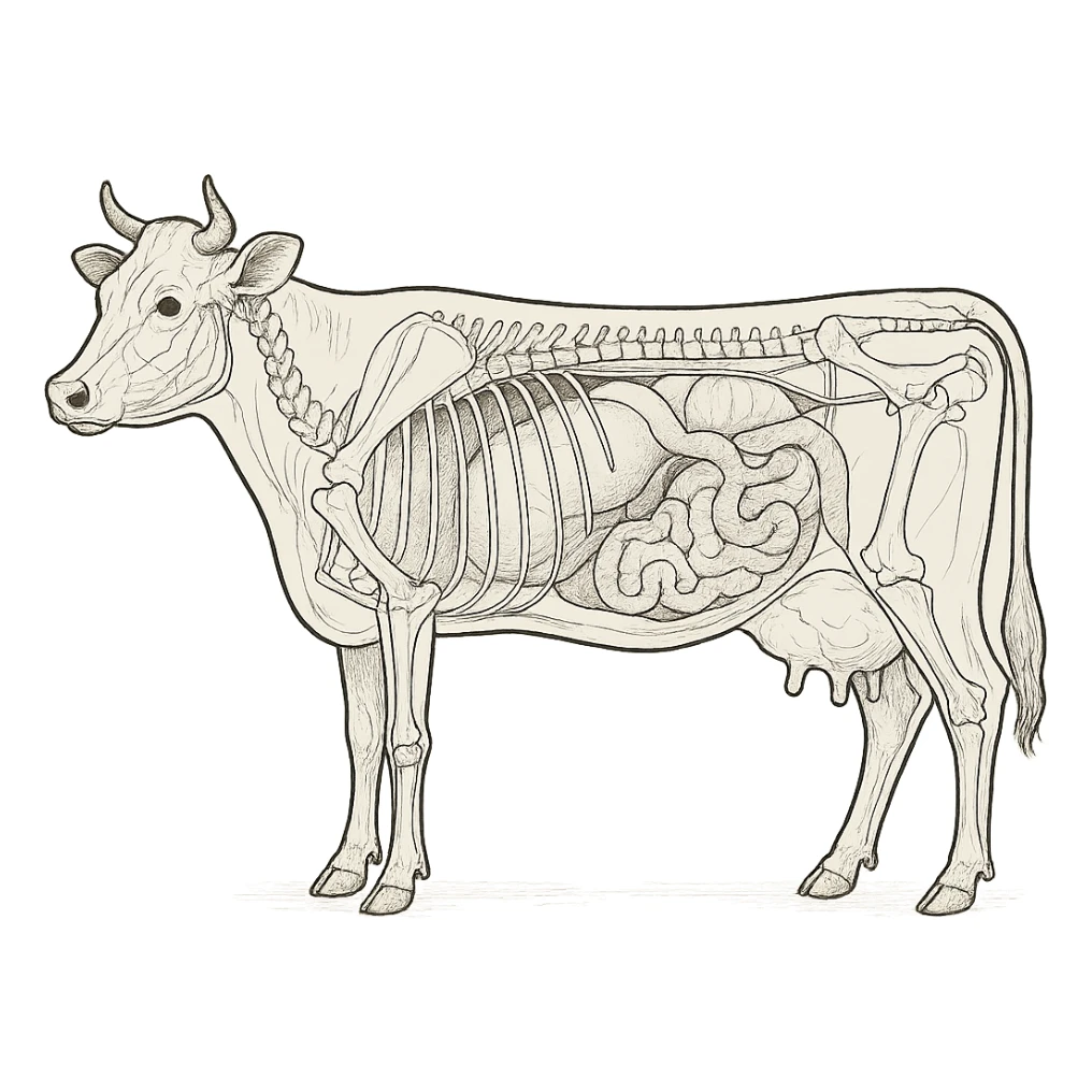 Cow transparent sticker