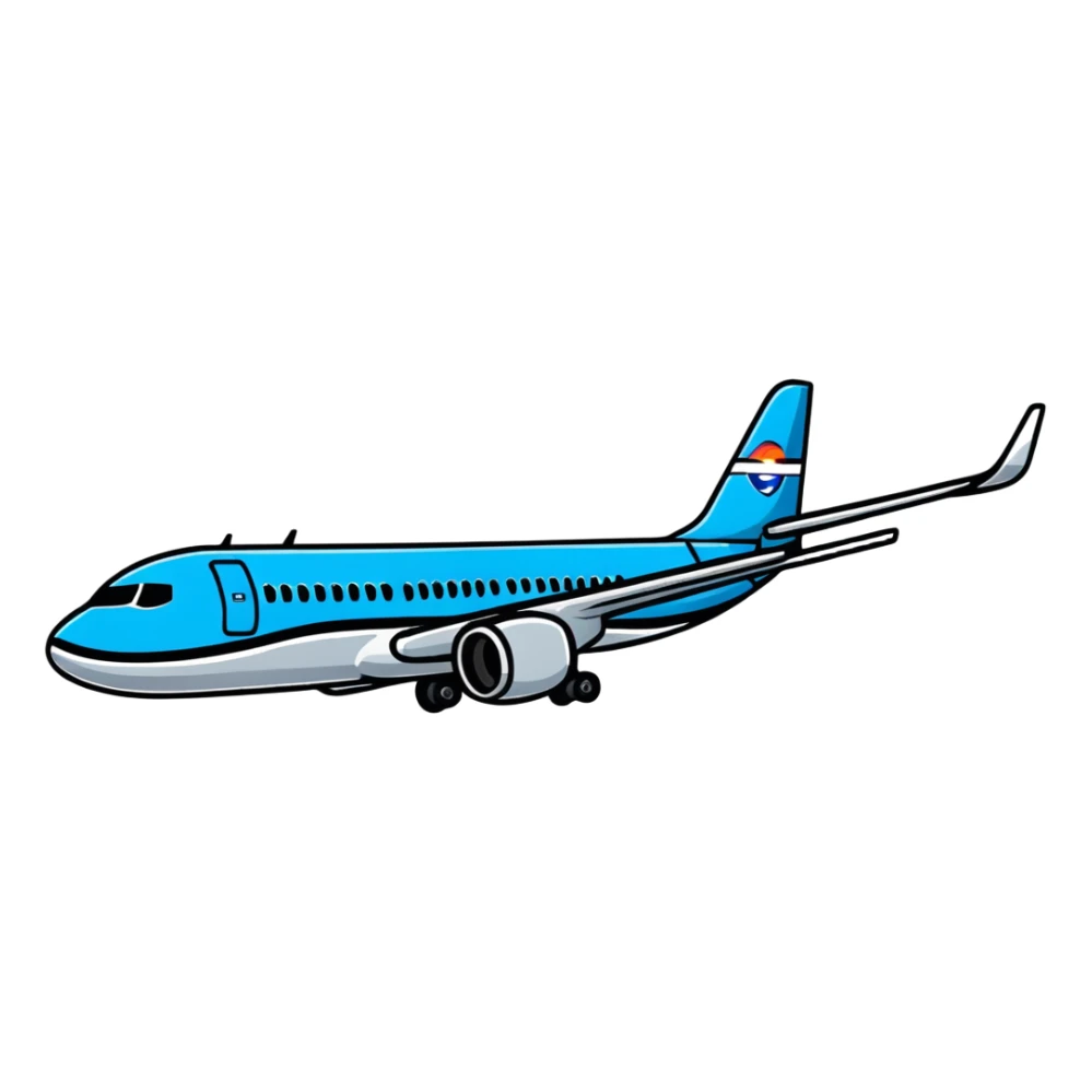 Aeromexico airplane with blue and silver colors sticker