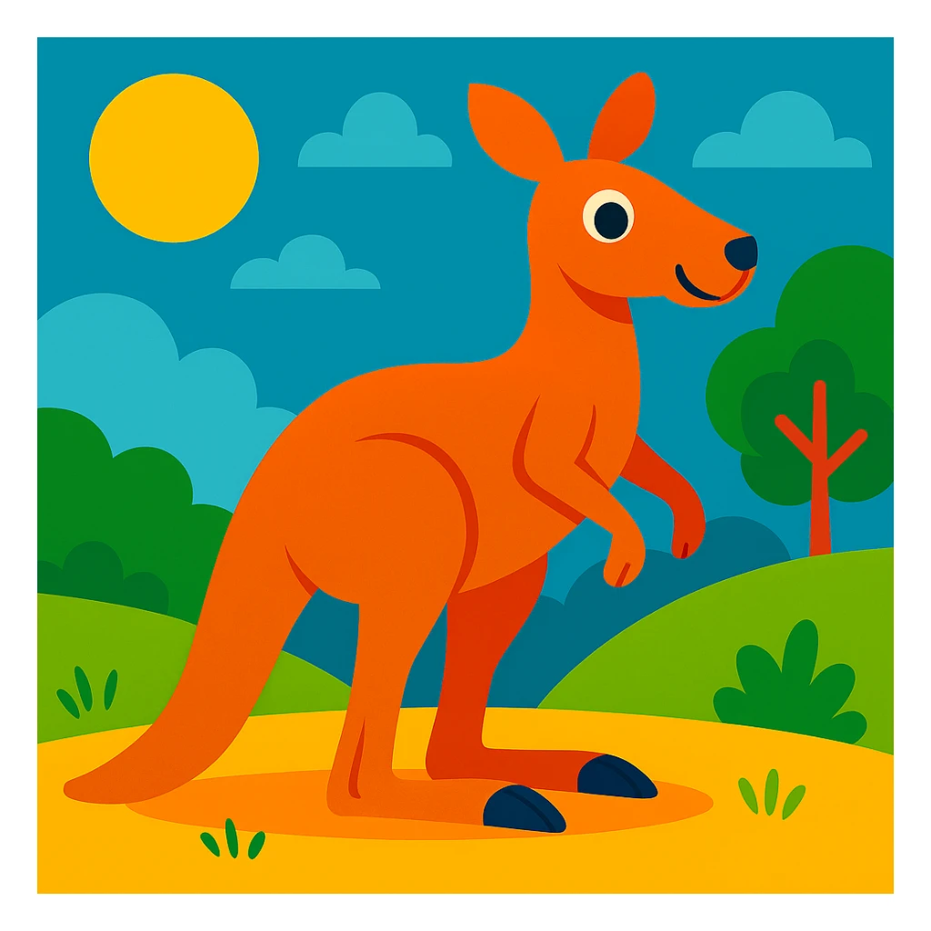 Kangaroo sticker