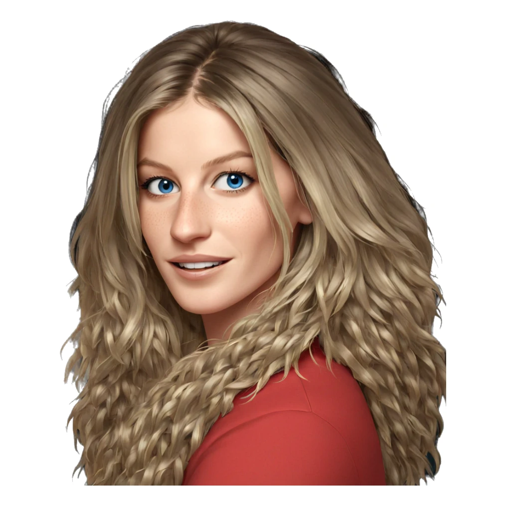 smiling girl with blue eyes sticker