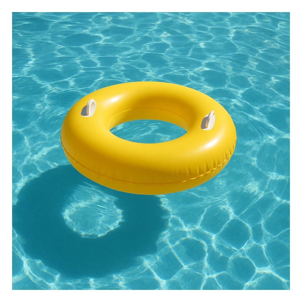изобрази на картинке надувной круг в бассейне бассейне sticker