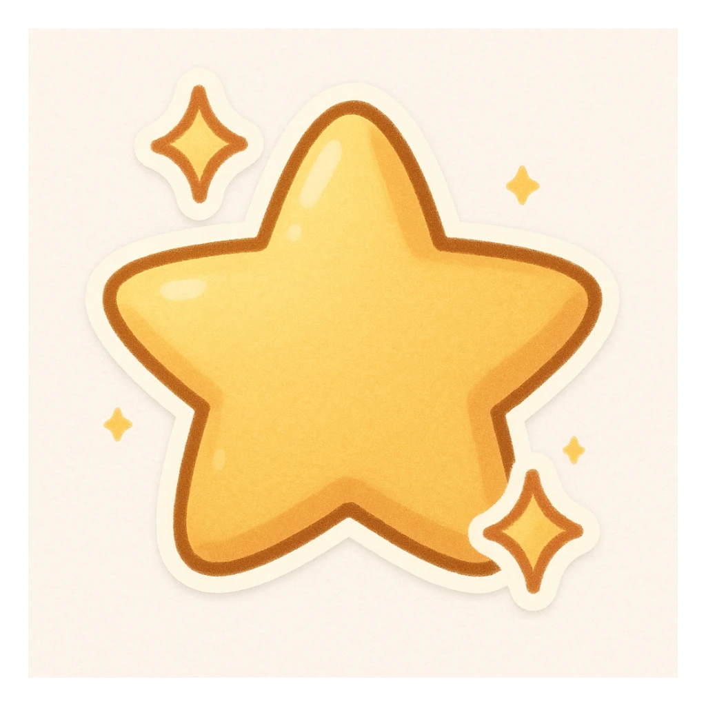 sparkly object sticker