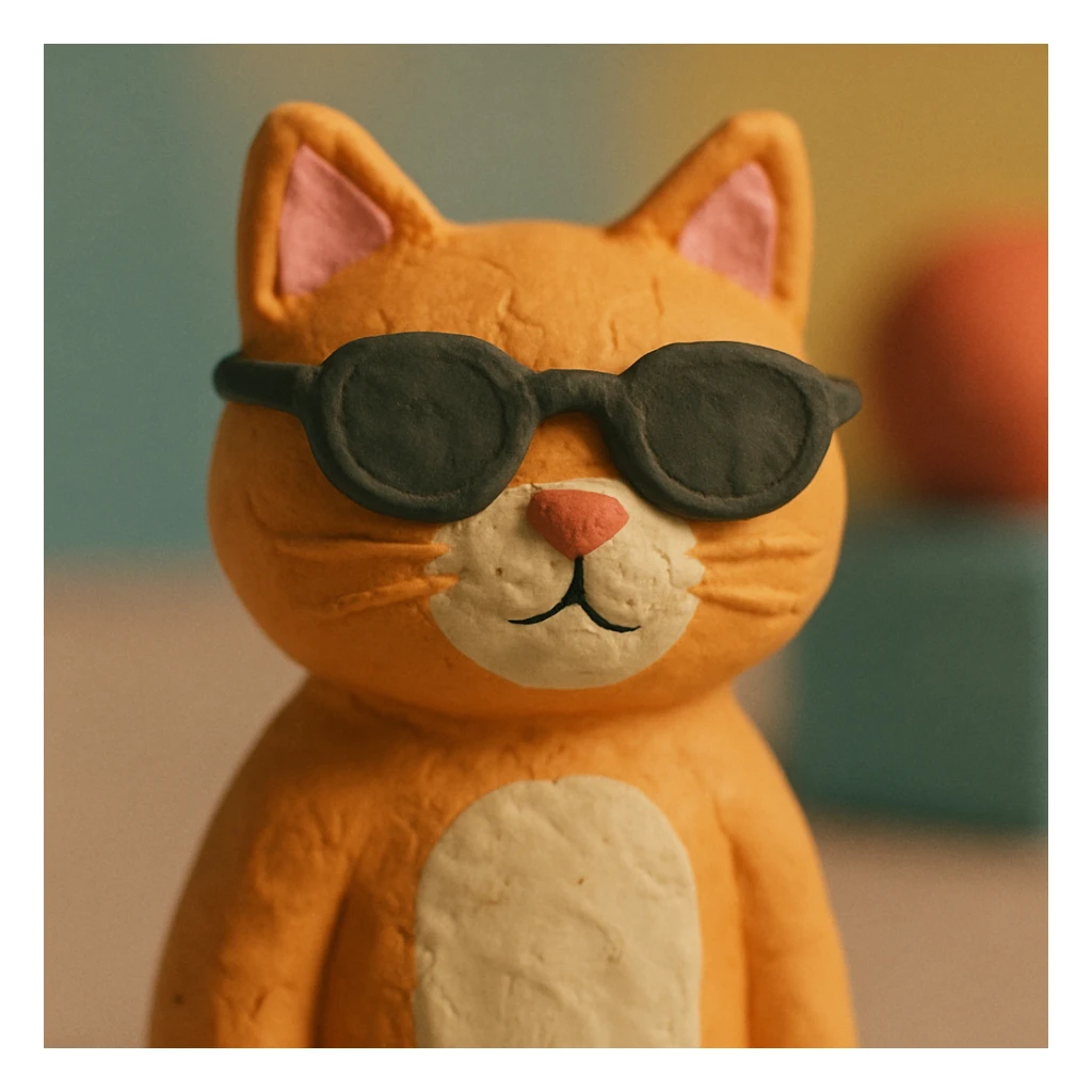 cat wearing sunglasses sticker