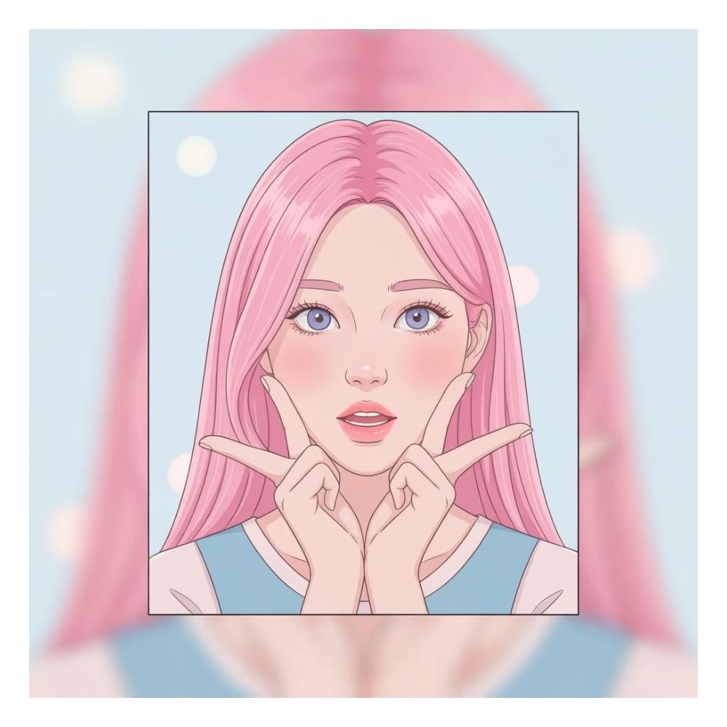 kpop album, cute, expressive, minimal sticker