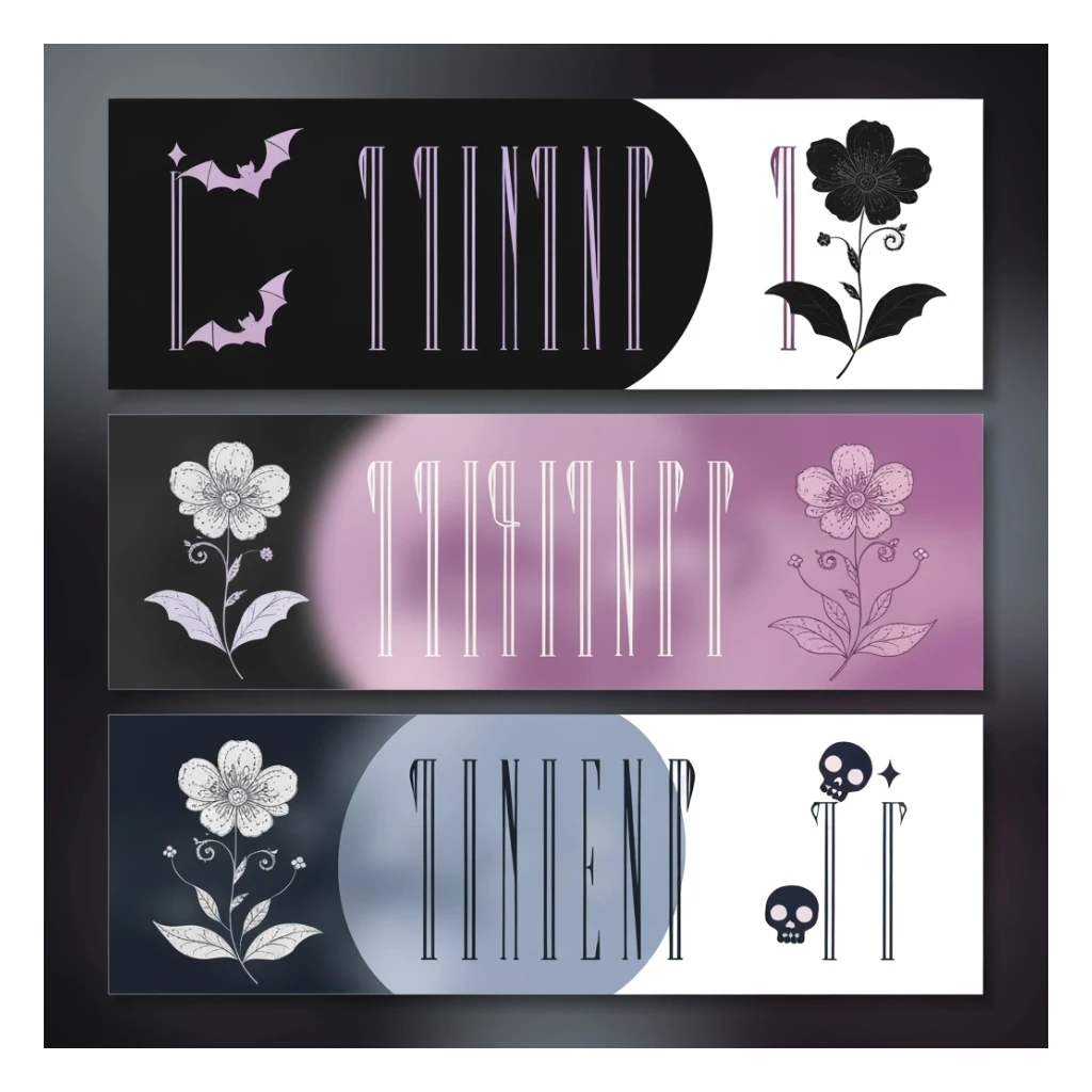 goth banner, cute, expressive, minimal, variation 3 sticker