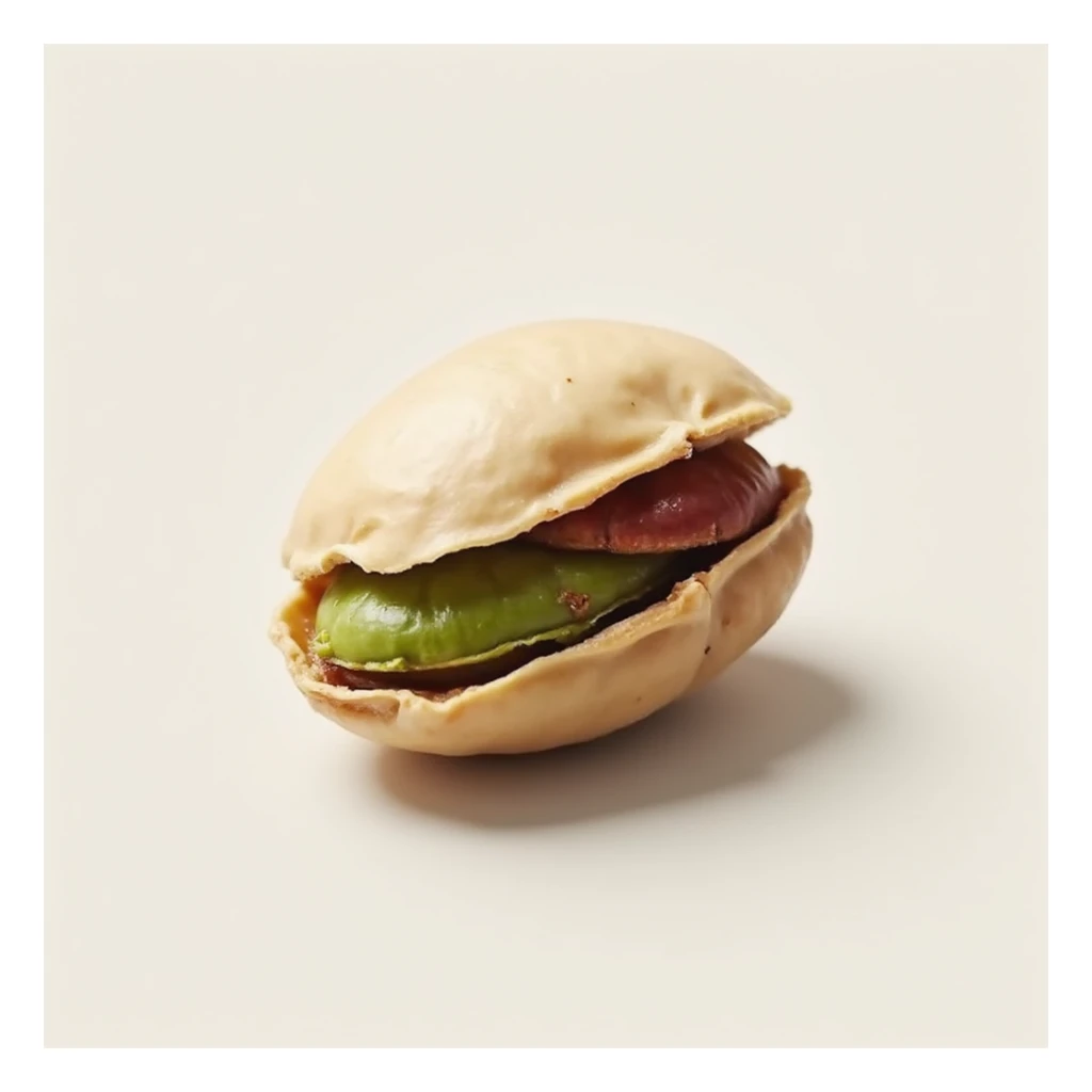 a single pistachio nut, realistic style, photorealistic, detailed texture, natural colors sticker