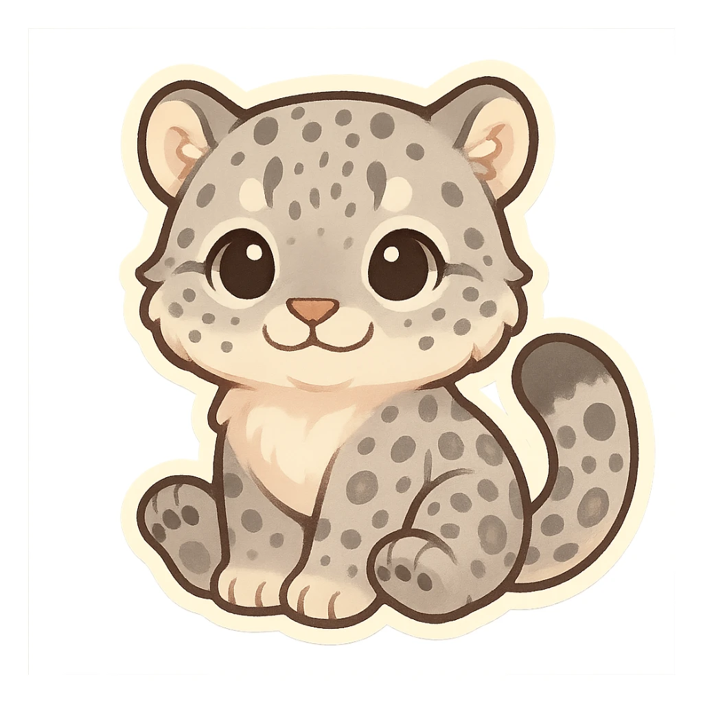 snow leopard sticker