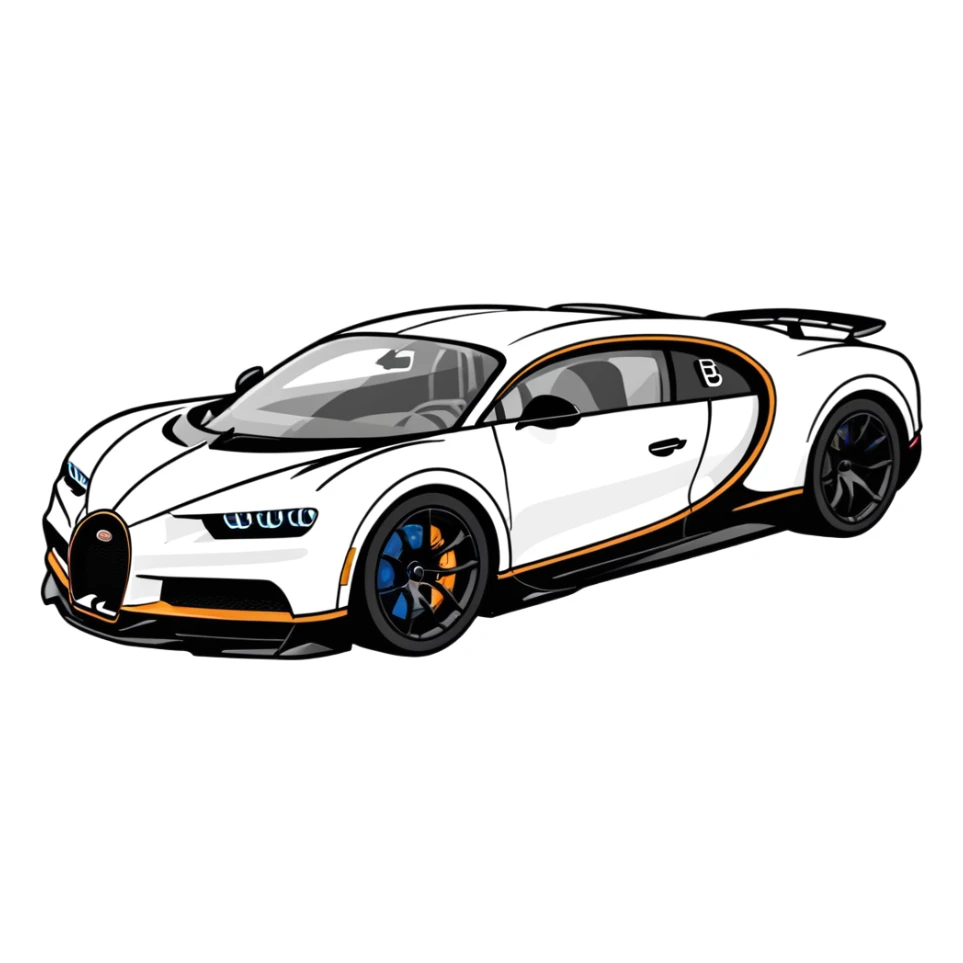 Black Bugatti Chiron Super Sport 300+ sticker