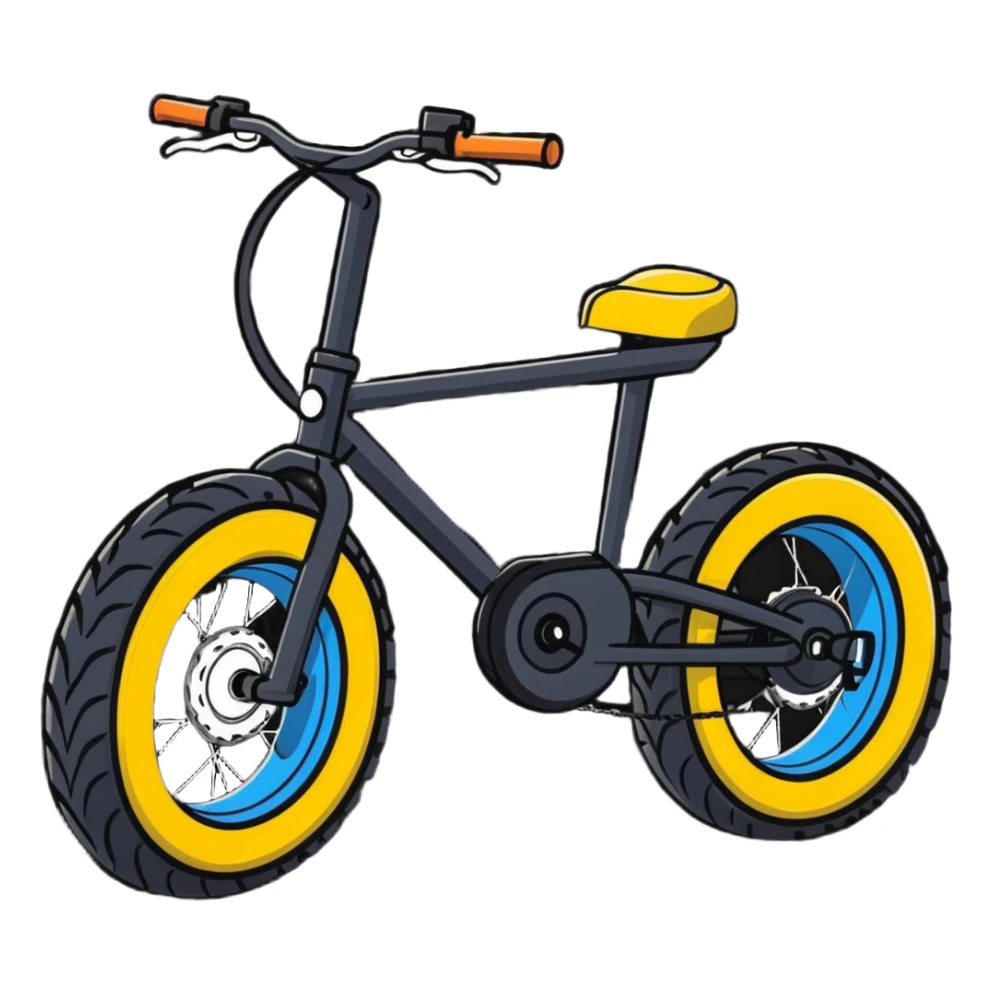Rugged Monster class Chinese electric bicycle with thick tires and powerful frame sticker