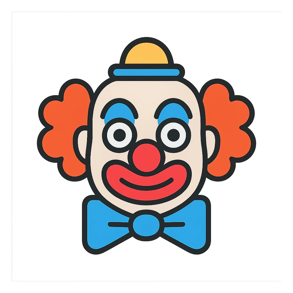 creepy clown sticker