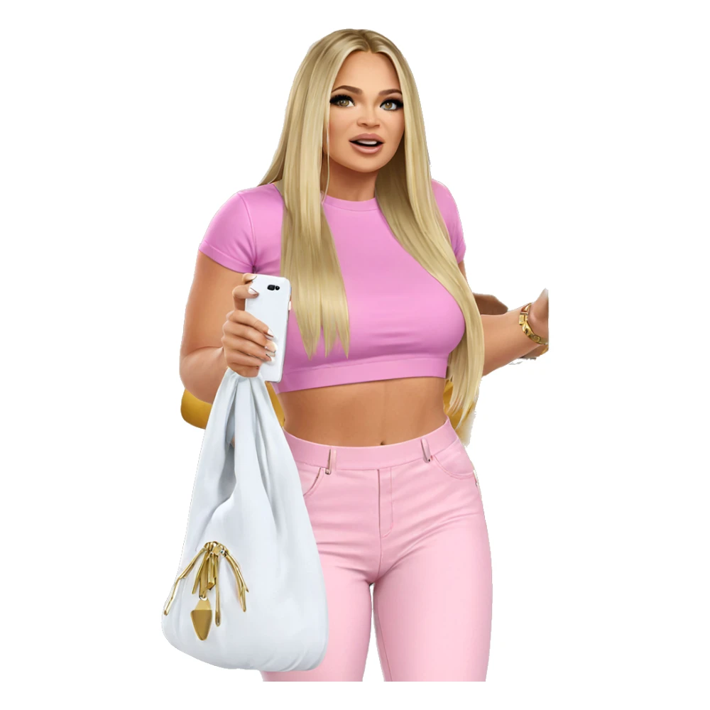 blonde girl in crop top sticker