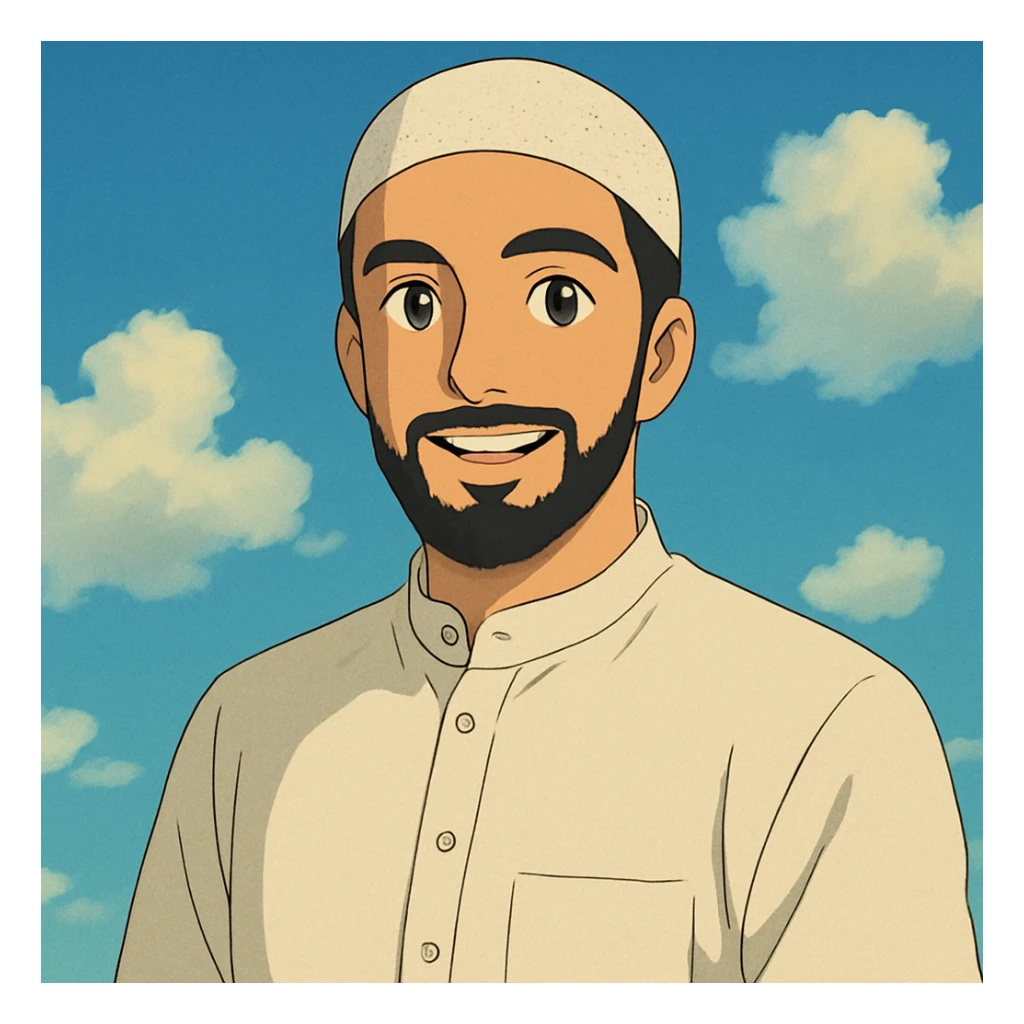 Social media picture muslim man sticker